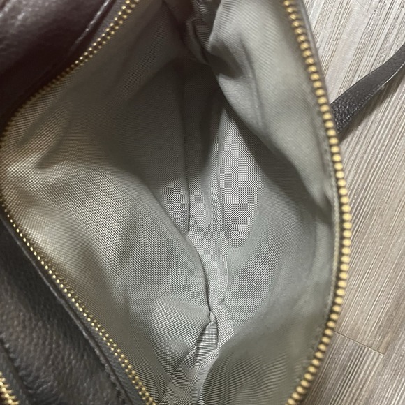 FOSSIL Elle Cheetah Camera Crossbody Bag Cowhide Calf Hair Leather Monogram - Picture 10 of 14